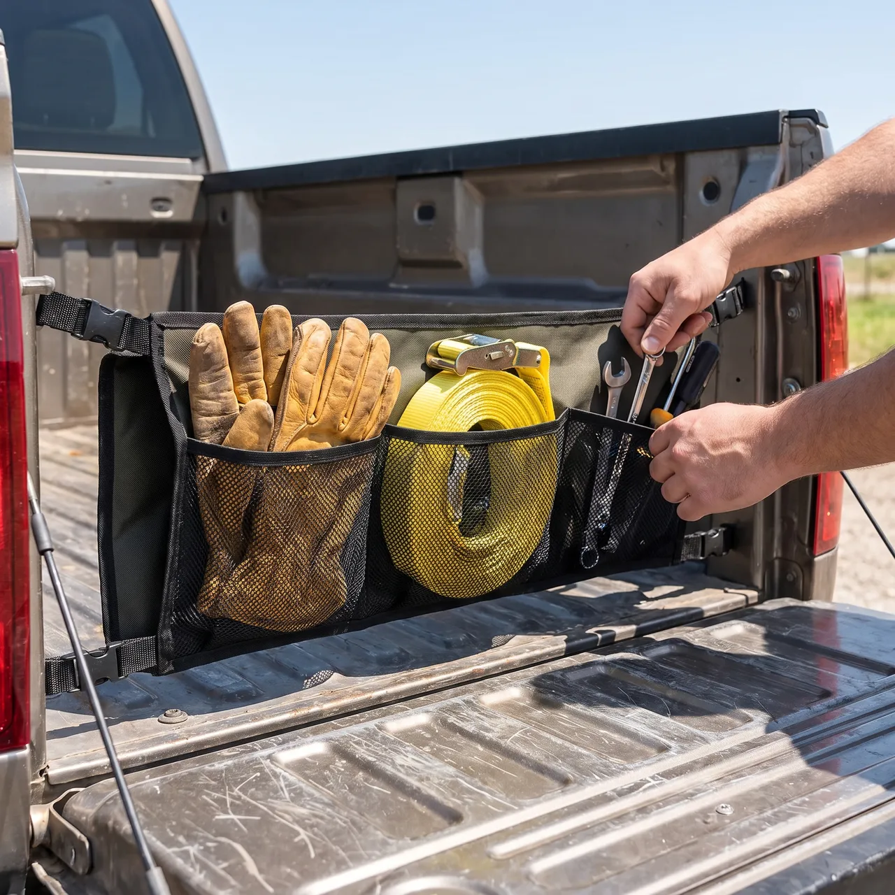 Step 3: Load your gloves, straps, and tools